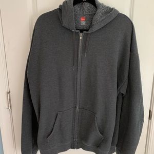 Grey Zip Up Hoodie.